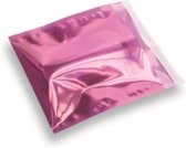 Folie Enveloppen - 160x160 mm - Roze transparant - 100 stuks
