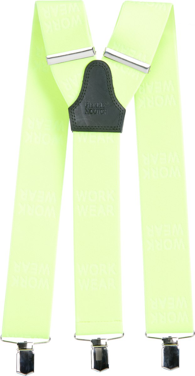Pierre Mouton Work Wear - Bretel - Neongeel - 140 cm - 3 clips - 50 mm breed - M - L