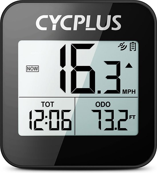 CYCPLUS G1 GPS Fietscomputer – Waterdicht IPX6 – Draadloze Snelheidsmeter & Kilometerteller – Lange Batterijduur 50 uur – Compact & Lichtgewicht – Automatische Achtergrondverlichting