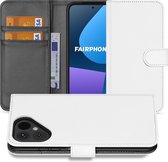 Book Case Telefoonhoesje Fairphone 5 Wit met Pasjeshouder