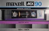 Audio Cassette Tape Maxell 90 MX position metal / Uiterst geschikt voor alle opnameinden / Sealed Blanco Cassettebandje / Cassettedeck / Walkman / Maxell cassettebandje.