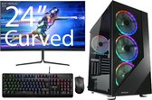 omiXimo - Ultra Gaming PC Setup - AMD Ryzen 7 5700 - RTX3060 - 16 GB DDR4 , 1000GB SSD - Wifi - Inclusief 24" Gaming Monitor - Toetsenbord - Muis - OBK