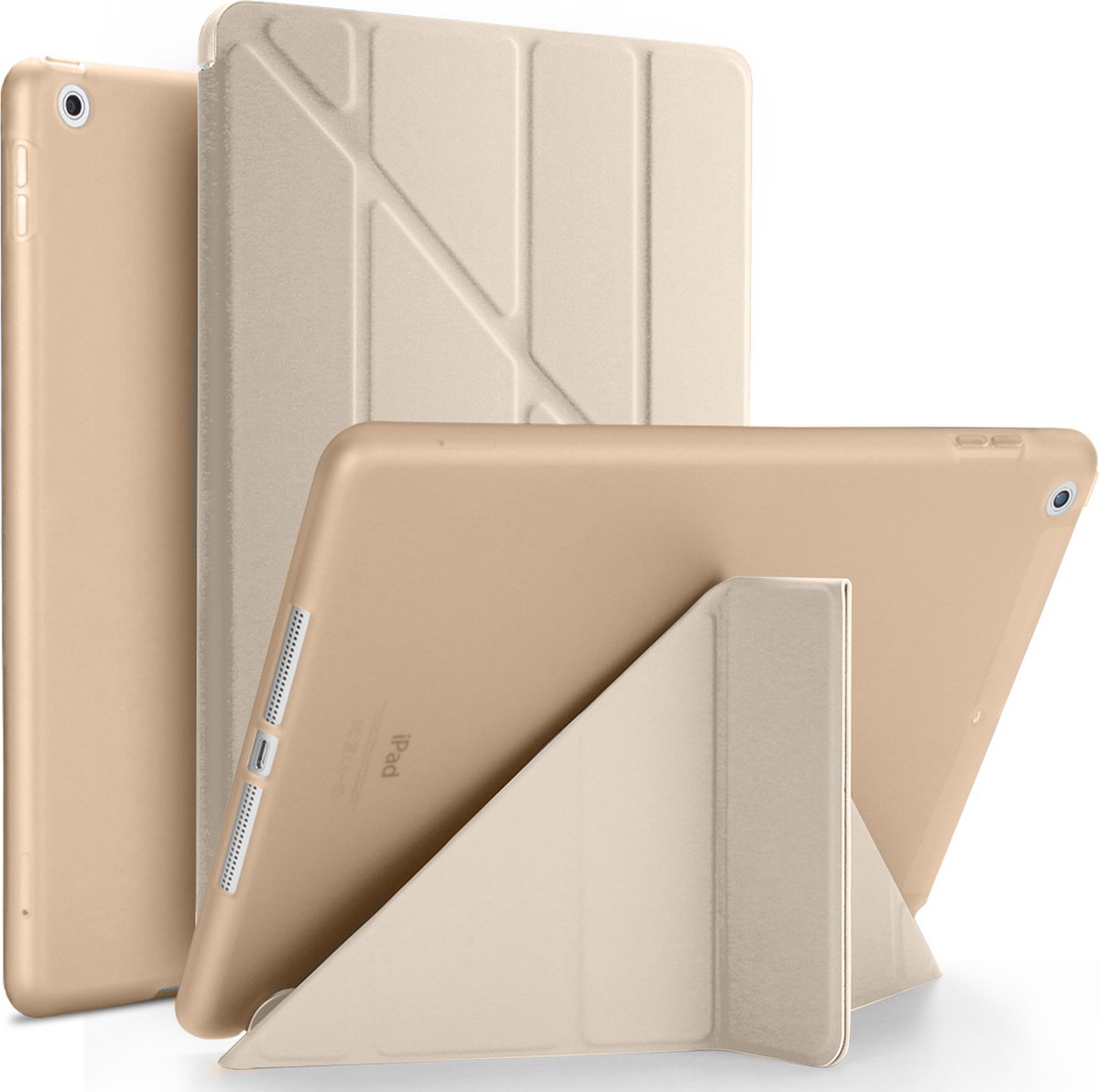 Tablet Hoes geschikt voor iPad Hoes 2017 - 5e generatie - 9.7 inch - Smart Cover - Goud