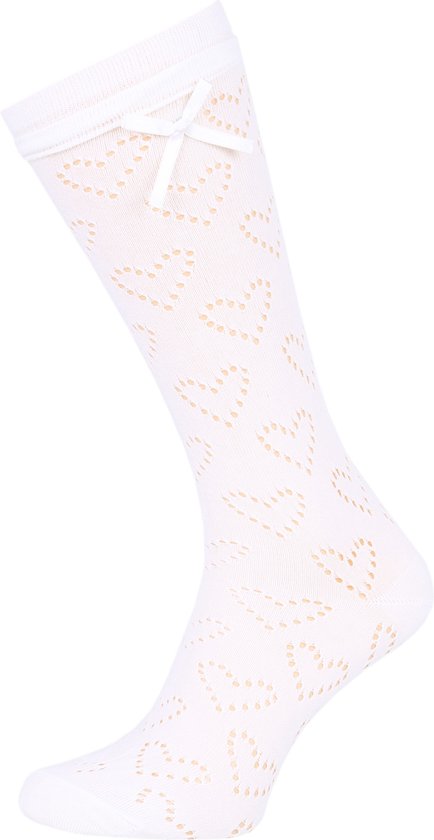 Crèmekleurige sokken met hartjes