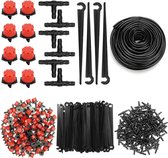 Belle Vous 300-Piece Garden Drip Irrigation Kit - Micro Automatic Watering System with 4/6mm Blank Distribution Tubing & Connectors - DIY Adjustable Sprinklers & Hose for Lawn, Patio or Greenhouse