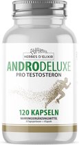 Androdeluxe pro testosteron - 120 capsules | Vitamine B5 & B6 voor Optimale Testosteron Ondersteuning | Draagt bij aan een normale hormoonhuishouding