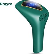 Grayce IPL laserontharingsapparaat - Laser ontharing IPL - Haarverwijderaar - Permanente Ontharing - Ontharingssysteem - Groen