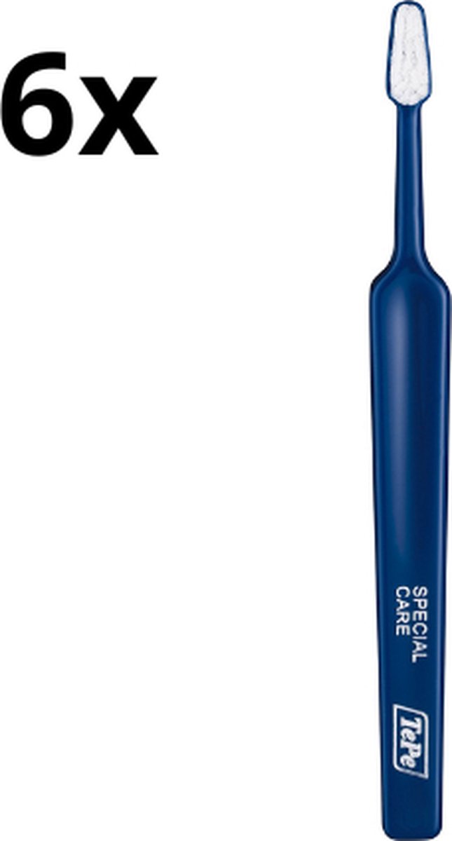 Goedkoopste 6x TePe Tandenborstel Special Care Compact - Blauw - Voordeelverpakking