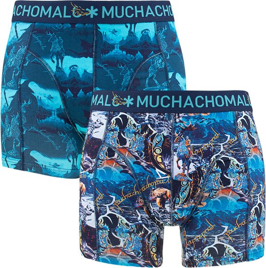 Muchachomalo Heren Boxershorts - 2 Pack - Maat L - 95% Katoen - Mannen Onderbroeken - Muchachomalo