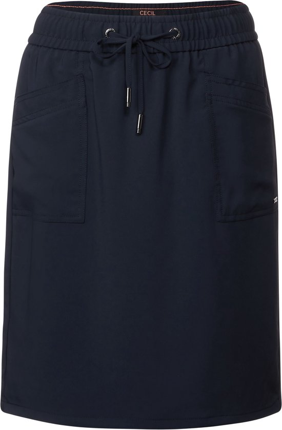 CECIL Tracey Skirt Travel Dames Rok - universal blue - Maat M