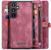 CaseMe 008 2-in-1 Book Case & Back Cover met Portemonnee - Geschikt voor Samsung Galaxy A15 Hoesje - Roze