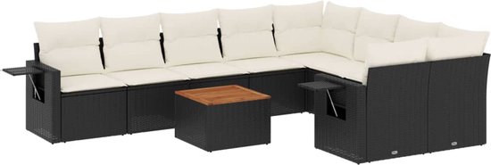 vidaXL-10-delige-Loungeset-met-kussens-poly-rattan-zwart