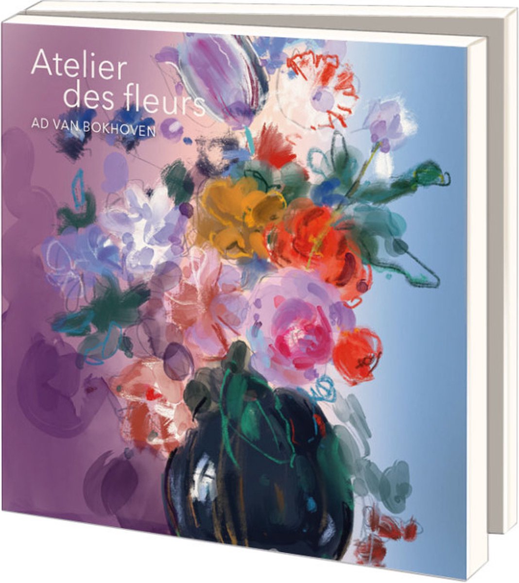 Notecards 10 stuks met envelop atelier des fleurs - bokhoven 15x15 cm