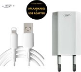 Oplaadkabel en USB Adapter - Geschikt voor iPhone - Combi Pakket - Oplaadkabels