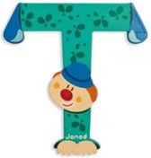 Janod Clown Letter - letter T -  Donker groen