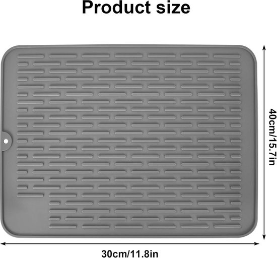 Navaris Afdruipmat Voor Afwas - Siliconen Droogmat Voor De Vaat Grijze Spoelbakmat 43 X 7 5 X 1 Cm Hittebestendig Navaris Afdruipmat Voor Afwas - Siliconen Droogmat Voor De Vaat Grijze Spoelbakmat 43 X 7 5 X 1 Cm Hittebestendig