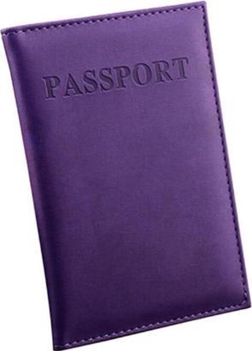 Knaak Paspoorthouder Paars - Leer - Paspoort Hoesje - Cover - Mapje