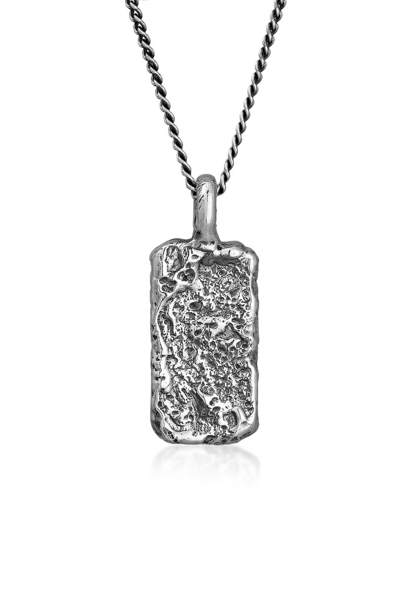 Haze & Glory - Halsketting - HG HAZE & GLORY - Halsketting Heren in 925 Sterling Zilver, sieraden mannen, Zilveren Halsketting met Hanger, Mantra, All We Have Is Now, 68 cm - Heren