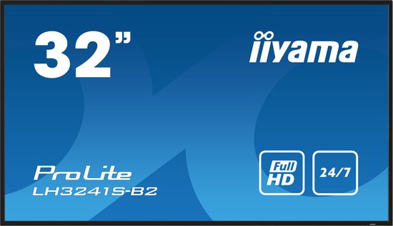 32 Inch iiyama ProLite LH3241S-B2 Full HD IPS Display 24/7 Digital Signage Ventilatorloos