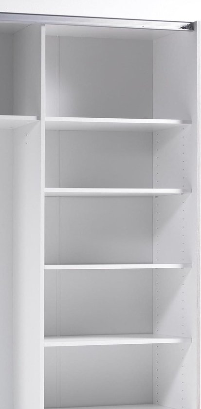 Set van 4 planken kledingkast wit - passend bij zweefdeurkast ALADIN - 26 x 60 x 15 cm (B/H/D) Kledingkast
