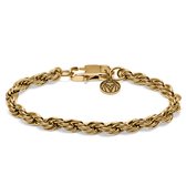 Bracelet en métal tressé couleur or Corwin Amager - 6 mm