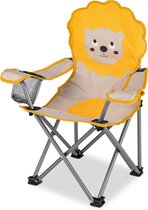Nedville Kinder-campingstoel - opvouwbaar met opberghoes - Leeuw