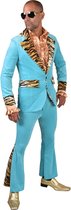 Magic By Freddy's - Pooier Kostuum - Pimp State Of Mind Nicky - Man - Blauw - Medium - Carnavalskleding - Verkleedkleding