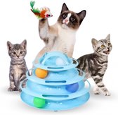 Mobiclinic Catplay - Interactief spel voor katten - Zintuiglijke stimulatie - Compact - Lichamelijke activiteit - Torenontwerp