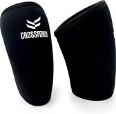 CrossForce 2 stuks Super ComFort Knie Brace voor Crossfit & Sporten - Knee sleeves - knieband - 7mm - Neophreen - Powerlifting - Zwart & Wit - Maat XL
