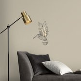 Art for the Home | Metal Art | Kolibrie zwart | 36x26cm