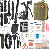 Kochar Noodpakket - 142 delige Survival kit - Overlevingspakket - Survivalsets -Noodpakket oorlog - Incl. vuurstarter - survivalmes - Nooddeken en meer