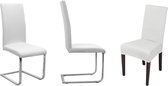 BEAUTEX Set van 4 jersey stoelhoezen, elastische stretch hoezen katoen bi-elastisch, kleur naar keuze (wit)