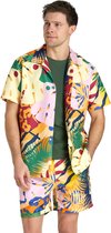 OppoSuits Tropic Thrill - Set d'été pour hommes - Contient une chemise et un Shorts - Tenue de piscine, plage, Festival - Multicolore