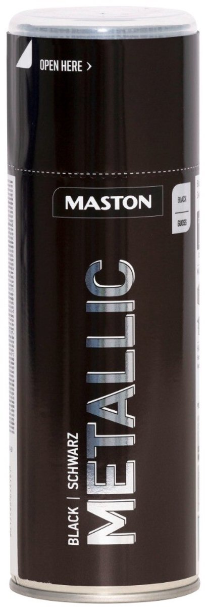 Maston Metallic - zwart - spuitverf - 400 ml - spuitbus verf