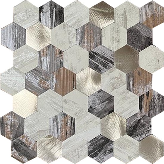 Zelfklevend Mozaiek Hexagon Art