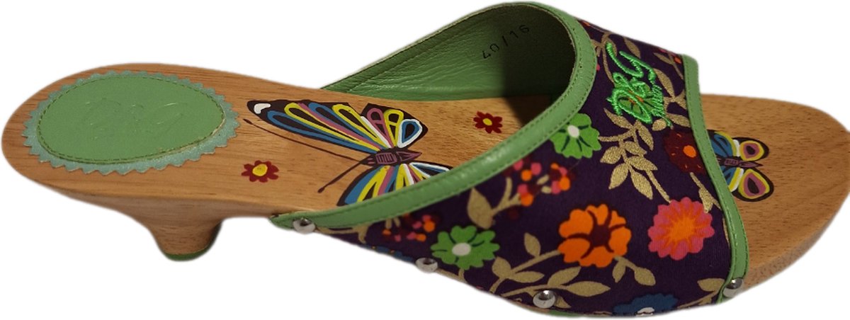 D&G WOOD SLIPPER MET FLEURIL BOVENKANT SIZE 38