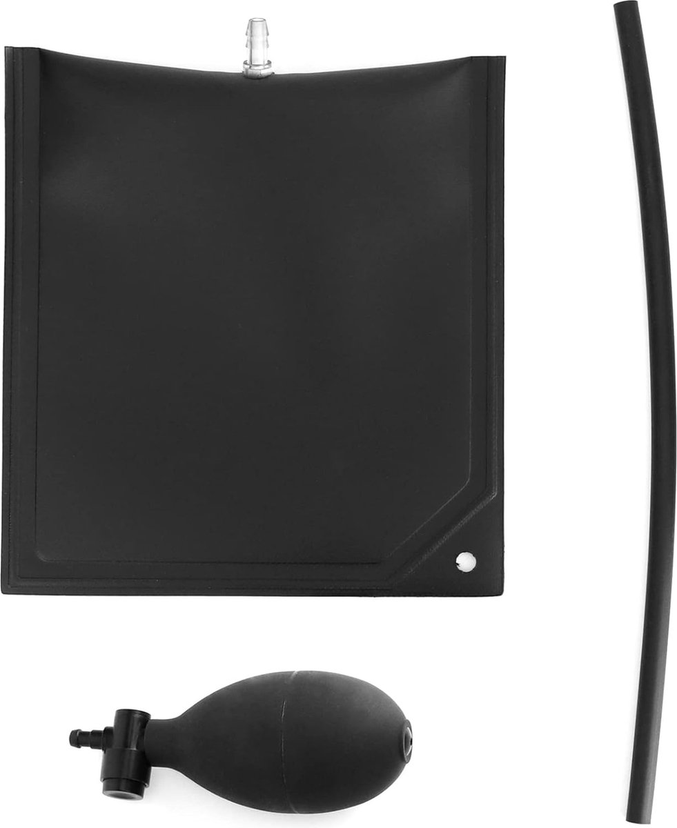 SHTGOI Vierkant montagekussen, winbag, klein hefkussen, luchtkussenlift, perslucht, pompkussen, universeel spreidkussen voor deur, raam, installatie, auto-reparatie, glanzend, zwart