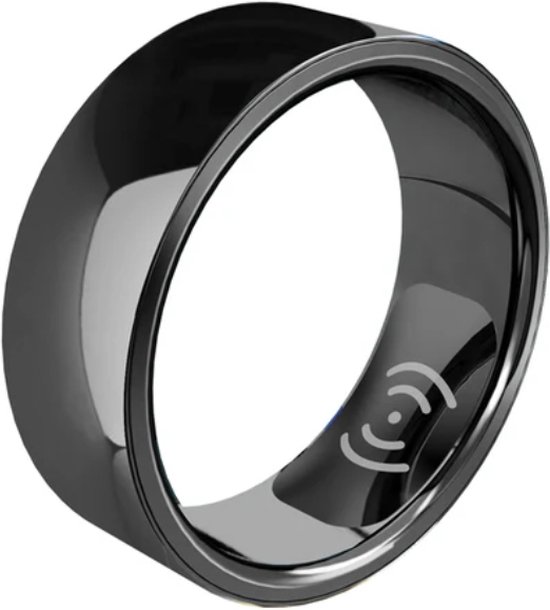 Foto: 2024 smart ring gezondheid monitor voor mannen vrouwen bluetooth bloeddruk hartslag slaap hardlopen sporten monitoren ip68 waterdicht voor ios android 22mm zwart