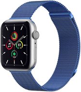 iMoshion Bandje Geschikt voor Apple Watch Bandje Series 1 / 2 / 3 / 4 / 5 / 6 / 7 / 8 / 9 / SE - 38 / 40 / 41 mm Maat S - iMoshion Milanees magnetische band - Blauw