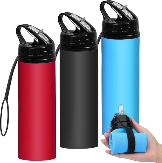 Lot De 6 Bouteilles D'Eau Pliables - Pliable - Flexible - Bouteille D