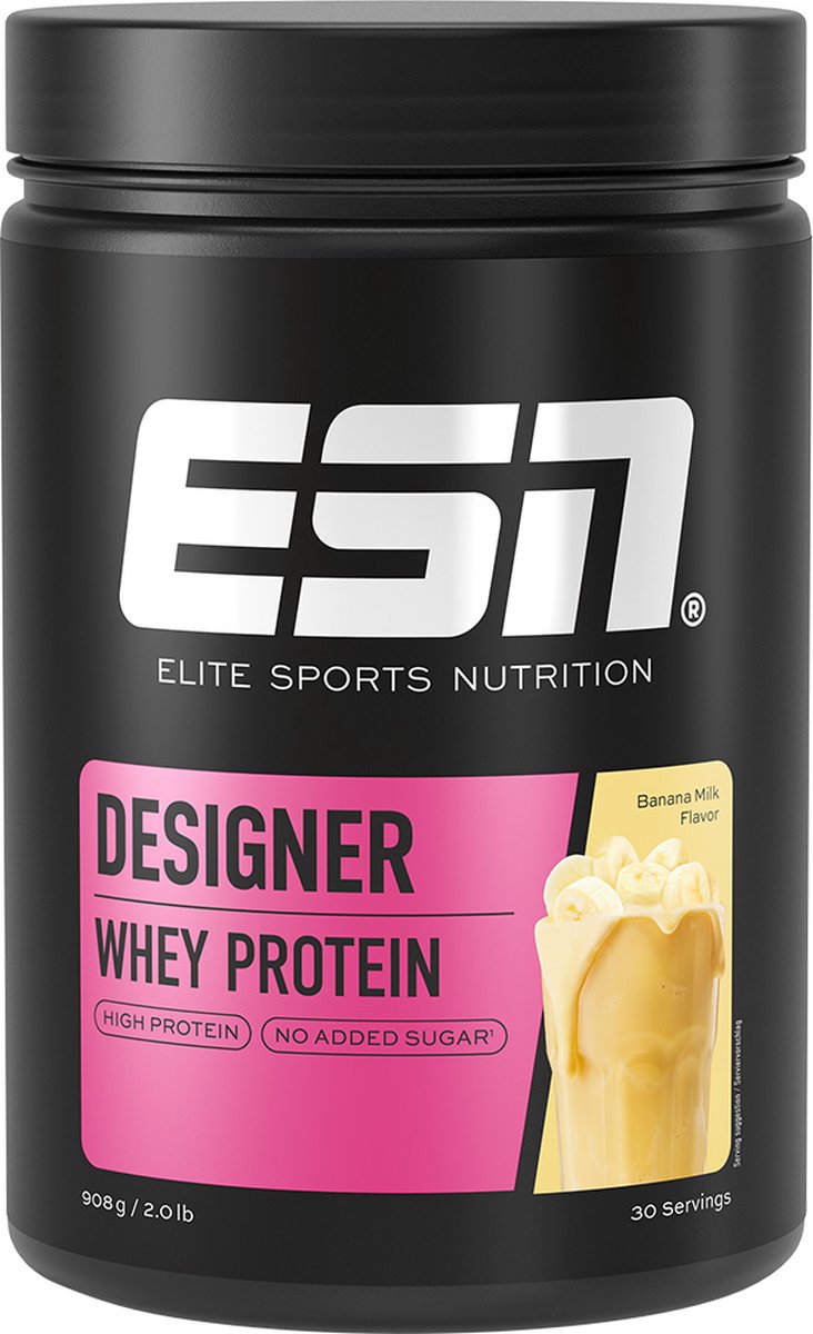 ESN Designer Whey Protein Poeder, Banaanmelk, 908 g