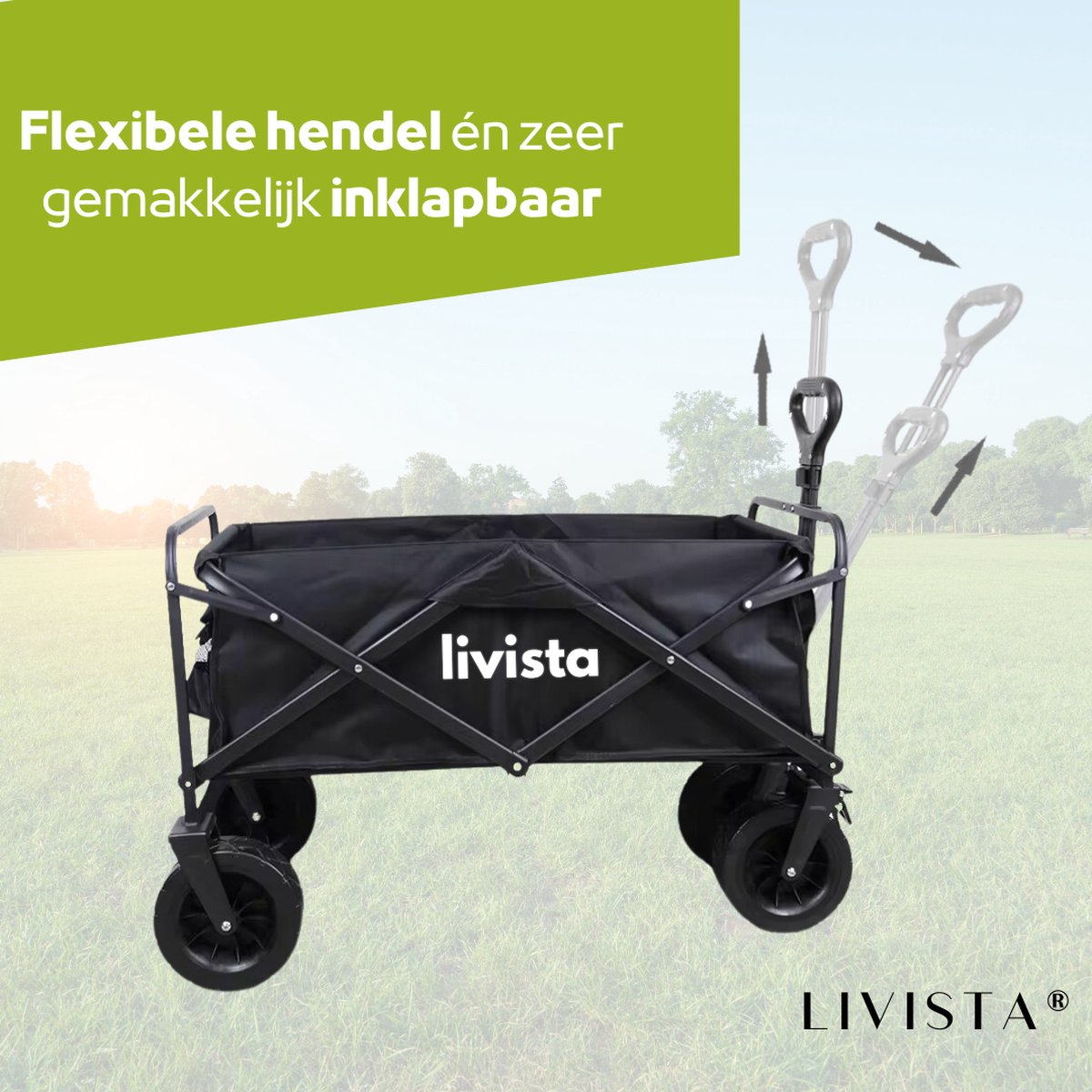 Livista Opvouwbare Bolderkar 180 Liter