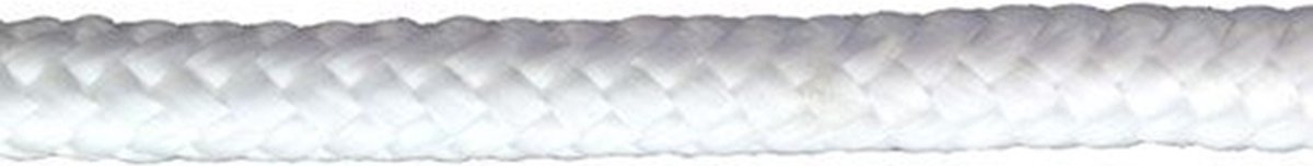 Ivana koord nylon wit gevlochten met kern 4mm (20mtr)