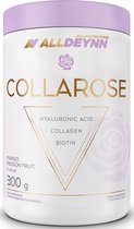 Alldeynn | Collarose | Rund collageen | Orange | 300gr 50 servings | Hyaluronzuur | Biotin | Vrouwen | Supplement | Nutriworld
