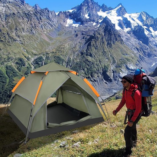 Campingtent voor 2-3 personen, dubbellaags, waterdicht en winddicht, met afneembare werptent van Camp — afbeelding 2