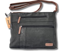 Lundholm Tas Schoudertas Dames topkwaliteit PU leer Zwart - cadeau voor vrouw - vrouwen cadeautjes - Scandinavisch Design | Göta serie