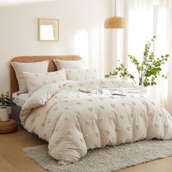 3-delige dekbedovertrekset - dekbedovertrek 200x200, 2 kussenslopen 50x80 - zachte, ademende microvezel polyester van kwaliteit - ritssluiting en hoekbandjes voor pasvorm - OEKO-TEX - Bourgogne