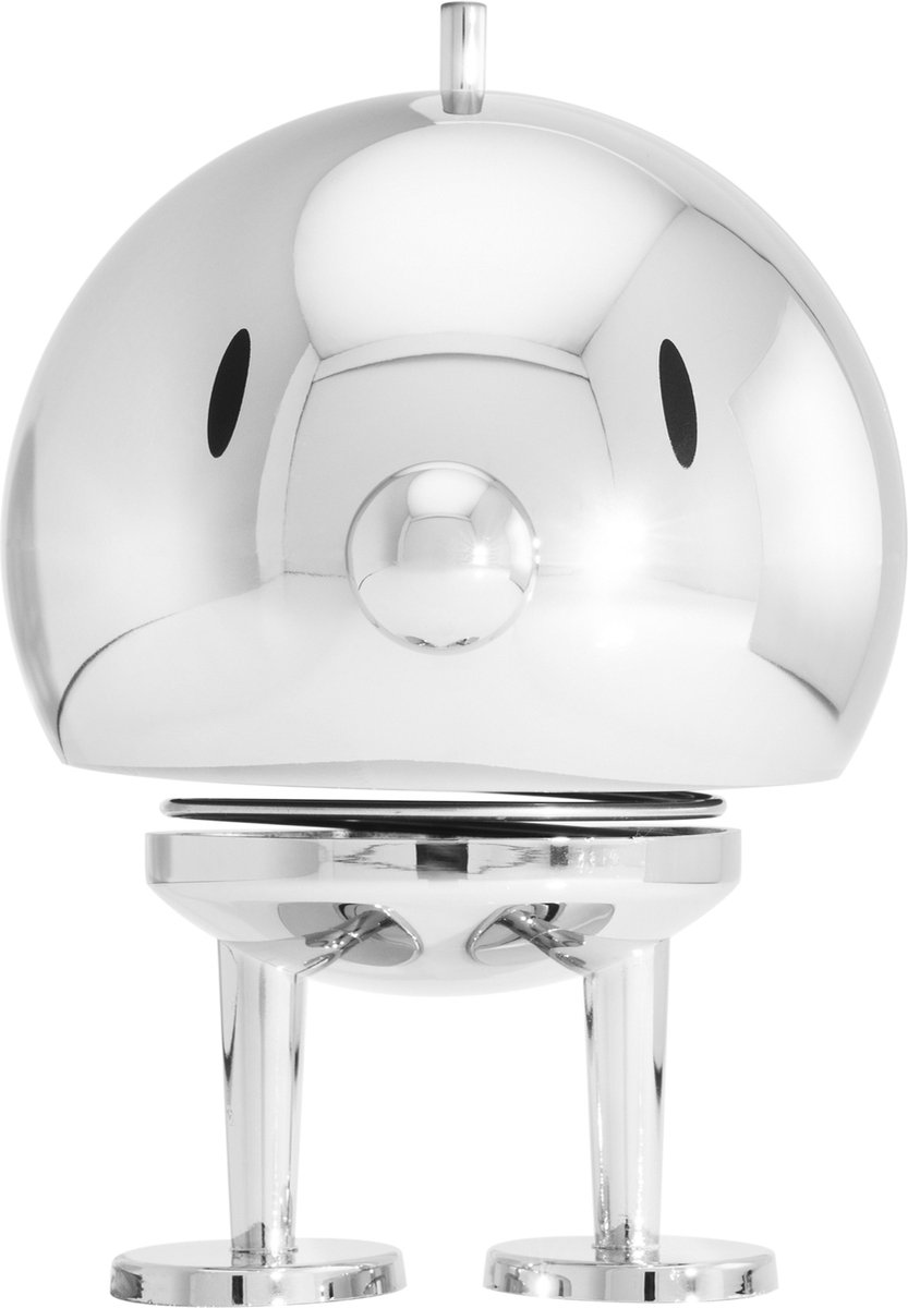 Hoptimist Bumble Beeldje - M - Chroom - Beeldjes Decoratie voor Kantoor, Kamer en Woonkamer - Cadeau Idee voor Mannen, Vrouwen en Kinderen