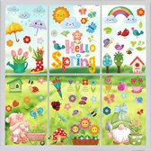 Lente Raamstickers: 9 Vellen met 106 Zelfklevende Decoraties