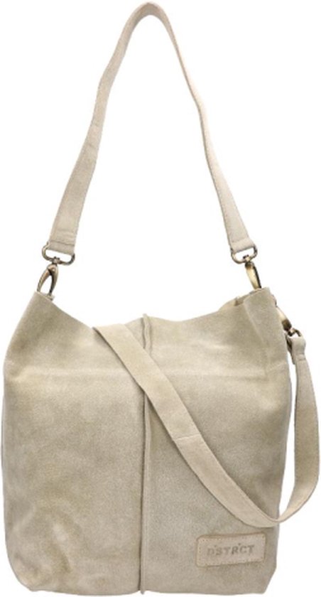 DSTRCT Grand Sac à Bandoulière / Sac Bandoulière Femme - Cuir - Portland Road - Beige